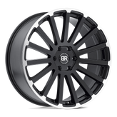 Black Rhino - SPEAR - Black - Matte Black with Matte Machined Edge - 22" x 9.5", 25 Offset, 5x150 (Bolt Pattern), 110.1mm HUB