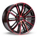 RTX Wheels - Strobe 5 - Black - Black Machined Red - 18" x 8", 45 Offset, 5x114.3 (Bolt Pattern), 73.1mm HUB