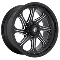 Fuel - D676 SEEKER - Black - Gloss Black Milled - 20" x 10", -18 Offset, 8x180 (Bolt Pattern), 124.2mm HUB