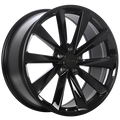 Ruffino Wheels - Reactor - Black - Gloss Black - 18" x 8", 45 Offset, 5x120 (Bolt Pattern), 64.1mm HUB