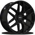 Euro Design - Forza 6 - Black - Gloss Black - 22" x 9.5", 41 Offset, 6x120 (Bolt Pattern), 66.9mm HUB