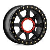 KMC Powersports - KS234 ADDICT 2 BEADLOCK - Black - SATIN BLACK - 14" x 7", 38 Offset, 4x137 (Bolt Pattern), 112.1mm HUB