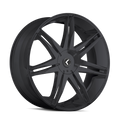 Kraze Wheels - EPIC - Black - SATIN BLACK - 26" x 10", 18 Offset, 5x127, 139.7 (Bolt Pattern), 87mm HUB