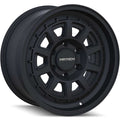 Mayhem - COMPASS - Black - BLACK PRIZM RED - 15" x 7", 15 Offset, 5x100 (Bolt Pattern), 0mm HUB