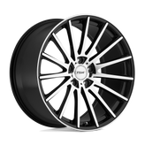 TSW Wheels - CHICANE - Black - GLOSS BLACK WITH MIRROR FACE - 20" x 8.5", 35 Offset, 5x120 (Bolt Pattern), 76.1mm HUB