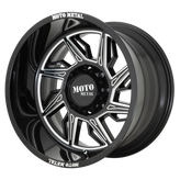 Moto Metal - MO997 HURRICANE - Black - GLOSS BLACK MILLED - RIGHT DIRECTIONAL - 20" x 10", -18 Offset, 8x170 (Bolt Pattern), 125.1mm HUB