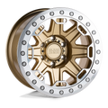 Black Rhino - RIFT BEADLOCK - Gold - MATTE GOLD WITH MACHINED RING - 17" x 8.5", -30 Offset, 6x139.7 (Bolt Pattern), 112.1mm HUB