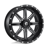 Fuel UTV - D538 MAVERICK - Black - MATTE BLACK MILLED - 18" x 7", 13 Offset, 4x137 (Bolt Pattern), 110.1mm HUB