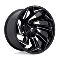 Fuel - D753 REACTION - Black - GLOSS BLACK MILLED - 22" x 12", -44 Offset, 8x165.1 (Bolt Pattern), 125.1mm HUB