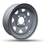 DTD - Trailer - White - White - 12" x 4", -3.2 Offset, 4x100 (Bolt Pattern), 71.1mm HUB