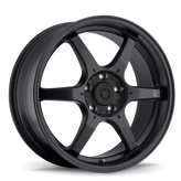 Konig - Backbone - Black - Matte Black Milling Logo On Spoke - 16" x 7", 40 Offset, 5x114.3 (Bolt Pattern), 73.1mm HUB