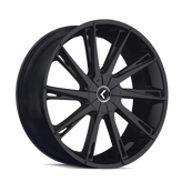 Kraze Wheels - SWAGG - Black - SATIN BLACK - 24" x 9.5", 18 Offset, 5x115, 120 (Bolt Pattern), 74.1mm HUB