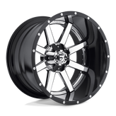 Fuel - D260 MAVERICK - Polished - CHROME PLATED GLOSS BLACK LIP - 22" x 14", -70 Offset, 8x170 (Bolt Pattern), 125.1mm HUB