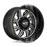 Moto Metal - MO997 HURRICANE - Black - GLOSS BLACK MILLED - LEFT DIRECTIONAL - 20" x 10", -18 Offset, 6x139.7 (Bolt Pattern), 106.1mm HUB