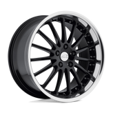 Coventry Wheels - WHITLEY - Black - Gloss Black with Mirror Cut Lip - 20" x 10", 25 Offset, 5x120.65 (Bolt Pattern), 73.8mm HUB