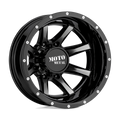 Moto Metal - MO995 - Black - GLOSS BLACK MACHINED - 17" x 6.5", -140 Offset, 8x200 (Bolt Pattern), 142mm HUB