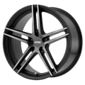 KMC Wheels - KM703 MONOPHONIC - Black - Satin Black Titanium Black Face - 20" x 10", 45 Offset, 5x112 (Bolt Pattern), 66.6mm HUB
