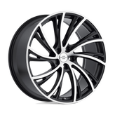 Redbourne Wheels - NOBLE - Black - MATTE BLACK WITH MATTE MACHINED FACE - 22" x 10", 37 Offset, 5x120 (Bolt Pattern), 72.6mm HUB