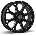 RSSW - Enduro - Black - Black Milled Spokes - 17" x 7.5", 15 Offset, 6x139.7 (Bolt Pattern), 78.1mm HUB