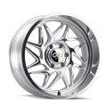 Cali Off-Road - GEMINI - Chrome - POLISHED/MILLED SPOKES - 20" x 10", -25 Offset, 8x165.1 (Bolt Pattern), 125.2mm HUB