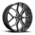 Asanti Black - ABL-38 MONARCH TRUCK - Black - GLOSS BLACK MILLED - 24" x 10", 35 Offset, 6x135 (Bolt Pattern), 87.1mm HUB