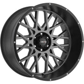 Vision Wheel Off-Road - 412 ROCKER - Gunmetal - ANTHRACITE WITH SATIN BLACK LIP - 22" x 10", -19 Offset, 6x139.7 (Bolt Pattern), 106.2mm HUB