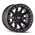 Dirty Life - DT-2 - Black - MATTE BLACK WITH SIMULATED RING - 20" x 9", 12 Offset, 6x135 (Bolt Pattern), 87.1mm HUB