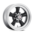 American Racing Vintage - VN105 TORQ THRUST D - Black - SATIN BLACK MACHINED LIP - 15" x 8", 0 Offset, 5x114.3 (Bolt Pattern), 83.1mm HUB