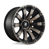 Fuel - D636 DIESEL - Black - MATTE BLACK DOUBLE DARK TINT - 20" x 9", 1 Offset, 6x135 (Bolt Pattern), 87.1mm HUB