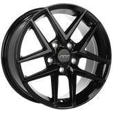 ART - Replica 296 - Black - Gloss Black - 16" x 7", 45 Offset, 5x114.3 (Bolt Pattern), 64.1mm HUB