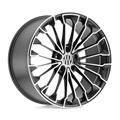 Victor Equipment Wheels - WURTTEMBURG - Gunmetal - GUNMETAL WITH MIRROR CUT FACE - 20" x 10.5", 22 Offset, 5x112 (Bolt Pattern), 66.6mm HUB