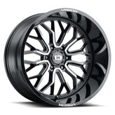 Vision Wheel Off-Road - 402 RIOT - Black - Gloss Black Machined Face - 22" x 12", -51 Offset, 8x165.1 (Bolt Pattern), 125.2mm HUB