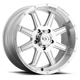 Vision Wheel Off-Road - 421 CANNIBAL - Silver - Silver Machined Face - 20" x 9", 12 Offset, 6x139.7 (Bolt Pattern), 106.2mm HUB