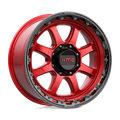 KMC Wheels - KM548 CHASE - CANDY RED WITH BLACK LIP - 20" x 9", 18 Offset, 8x165.1 (Bolt Pattern), 125.1mm HUB