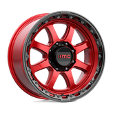 KMC Wheels - KM548 CHASE - CANDY RED WITH BLACK LIP - 20" x 9", 18 Offset, 8x165.1 (Bolt Pattern), 125.1mm HUB