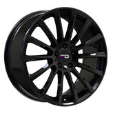 Euro Design - Sacco - Black - Gloss Black - 19" x 8.5", 35 Offset, 5x112 (Bolt Pattern), 66.6mm HUB