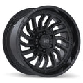 Fast HD - D-STRUCT - Black - Gloss Black with Grey Milling - 20" x 10", -15 Offset, 6x139.7 (Bolt Pattern), 78mm HUB
