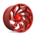 Fuel - D754 REACTION - CANDY RED MILLED - 24" x 12", -44 Offset, 5x127, 139.7 (Bolt Pattern), 87.1mm HUB