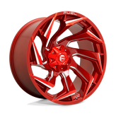 Fuel - D754 REACTION - CANDY RED MILLED - 24" x 12", -44 Offset, 5x127, 139.7 (Bolt Pattern), 87.1mm HUB