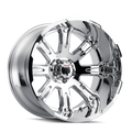 American Truxx - BOMB - Chrome - CHROME - 22" x 14", -76 Offset, 8x165.1 (Bolt Pattern), 125.2mm HUB