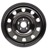 DTD - Steel - Black - Black - 17" x 7", 44 Offset, 5x127 (Bolt Pattern), 71.5mm HUB