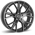 RSSW - Quattro - Gunmetal - Machined Gun Metal - 17" x 7.5", 33 Offset, 5x112 (Bolt Pattern), 66.6mm HUB