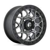 Fuel UTV - D919 TECH BEADLOCK - Gunmetal - MATTE GUN METAL BLACK BEAD RING - 15" x 7", 38 Offset, 4x137 (Bolt Pattern), 110.1mm HUB