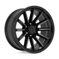 XD Series - XD855 LUXE - Black - GLOSS BLACK MACHINED WITH GRAY TINT - 22" x 10", -18 Offset, 6x135 (Bolt Pattern), 87.1mm HUB