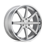 Asanti Black - ABL-32 KAISER - Silver - BRUSHED SILVER CHROME LIP - 20" x 9", 30 Offset, 5x114.3 (Bolt Pattern), 72.6mm HUB