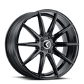 Kraze Wheels - COSMOS - Black - GLOSS BLACK - 17" x 8", 38 Offset, 5x112 (Bolt Pattern), 66.6mm HUB