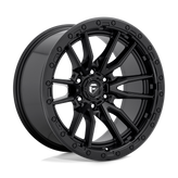 Fuel - D679 REBEL - Black - MATTE BLACK - 20" x 10", -18 Offset, 6x135 (Bolt Pattern), 87.1mm HUB