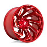 Fuel - D754 REACTION - CANDY RED MILLED - 22" x 12", -44 Offset, 8x180 (Bolt Pattern), 124.2mm HUB