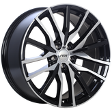 ART - Replica 188 - Black - Gloss Black - Machined Face - 22" x 9.5", 37 Offset, 5x112 (Bolt Pattern), 66.6mm HUB