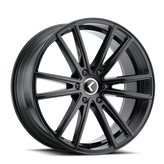 Kraze Wheels - LUSSO - Black - GLOSS BLACK - 17" x 8", 38 Offset, 5x115 (Bolt Pattern), 72.6mm HUB